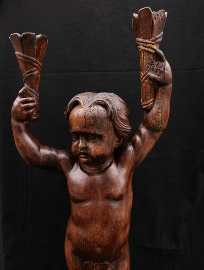 18th century FRENCH school, Torch-bearing Putto
