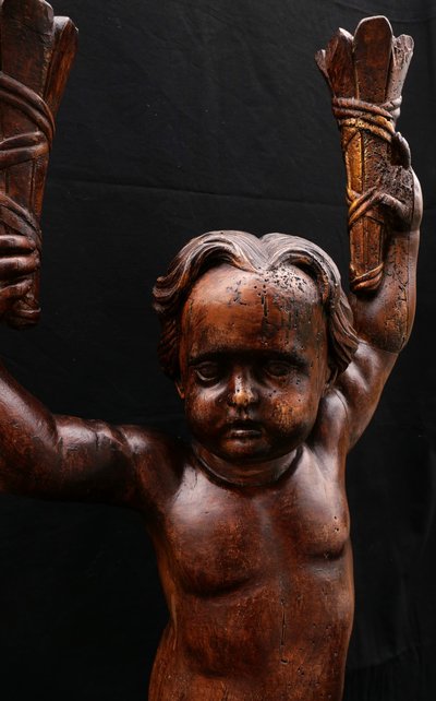 18th century FRENCH school, Torch-bearing Putto