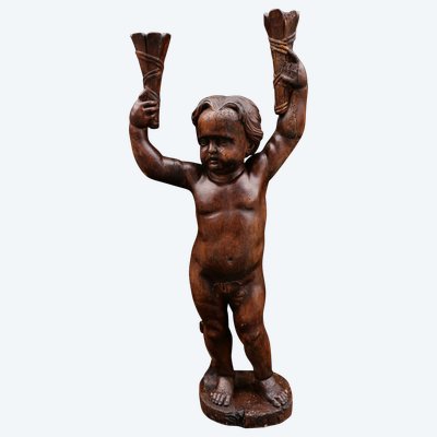18th century FRENCH school, Torch-bearing Putto