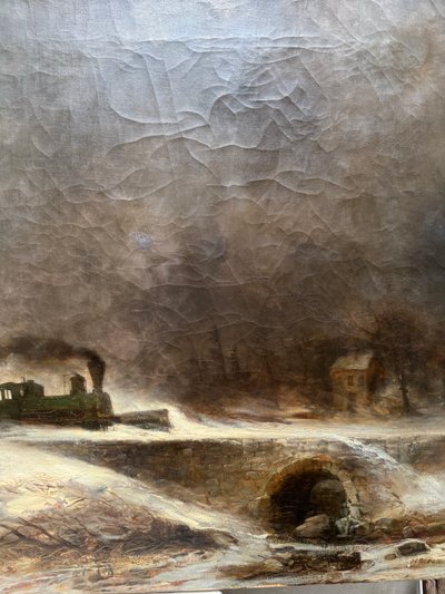 Josef Carl Berthold Püttner (1821-1881) - Locomotive Speeding Through Snow in Winter, 1873