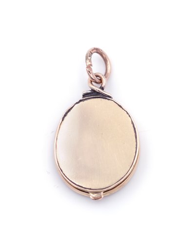 Médaillon Empereur romain émail en or 14k, Pendentif émaillé, médaillon ancien, Napoléon III