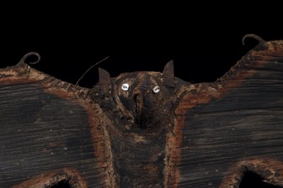 Flughund-Fledermaus, Stammeskunst, Ozeanische Kunst, Rindenfigur, Papua Neuguinea, Ozeanien