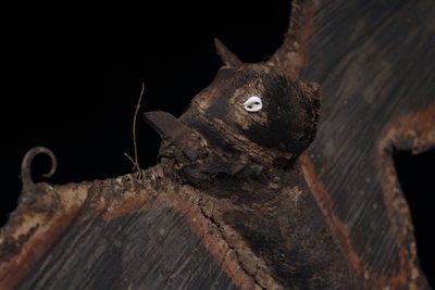 Flughund-Fledermaus, Stammeskunst, Ozeanische Kunst, Rindenfigur, Papua Neuguinea, Ozeanien