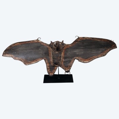 Flughund-Fledermaus, Stammeskunst, Ozeanische Kunst, Rindenfigur, Papua Neuguinea, Ozeanien