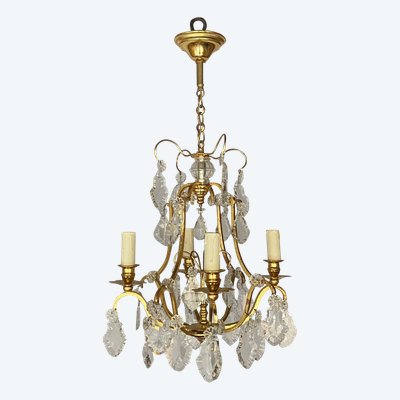 Lampadario in foglia d'oro