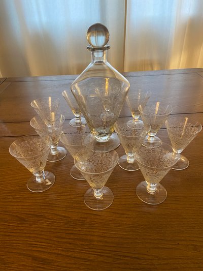 Service en  Cristal gravé 