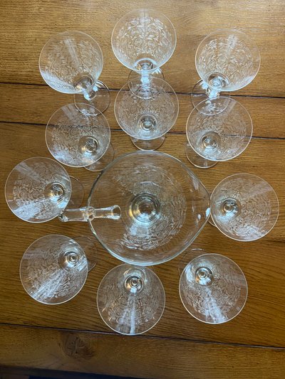 Service en  Cristal gravé 