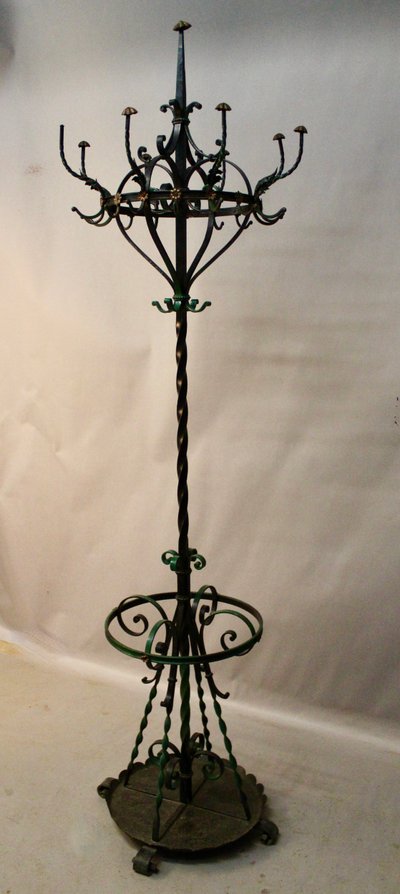 Porte Manteau Et Porte Parapluie En Fer Forgé Polychrome 