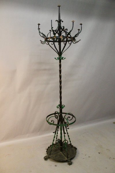 Porte Manteau Et Porte Parapluie En Fer Forgé Polychrome 