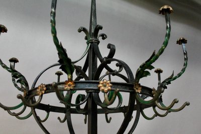 Porte Manteau Et Porte Parapluie En Fer Forgé Polychrome 