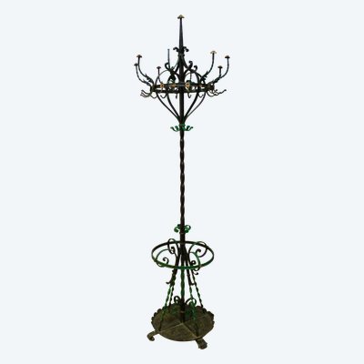 Porte Manteau Et Porte Parapluie En Fer Forgé Polychrome 