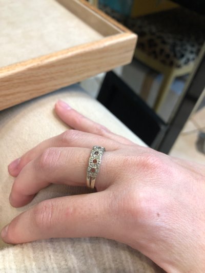 Bague croisée diamants