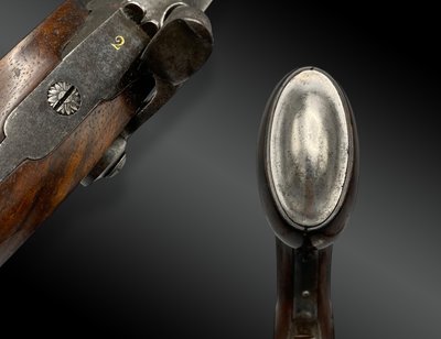 Pair of percussion pistols signed AUBRY à BORDEAUX France - circa 1840