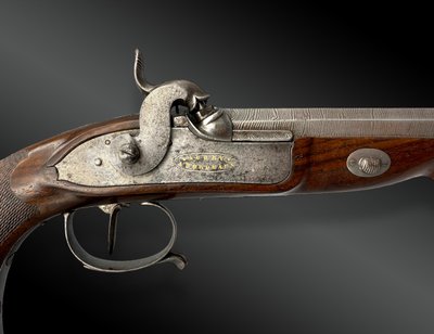 Pair of percussion pistols signed AUBRY à BORDEAUX France - circa 1840