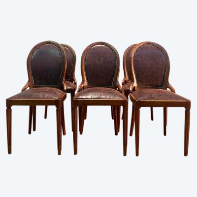 Set of 6 Art Deco style chairs