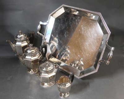 Silver-plated tea and coffee set by Christofle