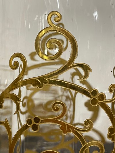 Saint Louis Modèle Cluny - Gilded Crystal Orangeade Set