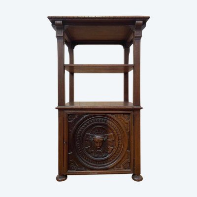 Étagère - Meuble d'appoint  en chêne style Renaissance 