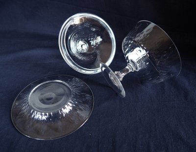 Paire de drageoirs en cristal de Baccarat, modèle Champigny Richelieu