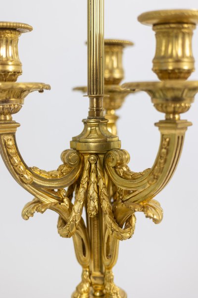 Eugène Bazart Paris. Lampe bouillotte en bronze doré. Circa 1880. LS60331509G