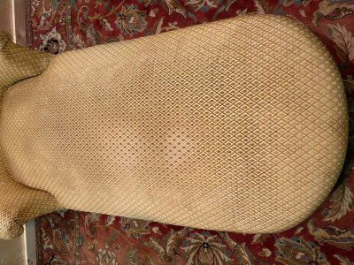 Chaise longue in velluto stile Napoleone III
