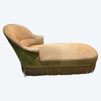 Chaise longue in velluto stile Napoleone III