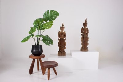 Scultura in legno di un Nat birmano