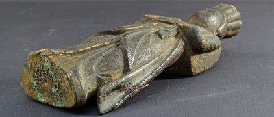 Japon, Début De l'ép. Edo (1603-1868), Rare Et Ancienne Statue Du Dieu Shinto En Bois Sculpté. 