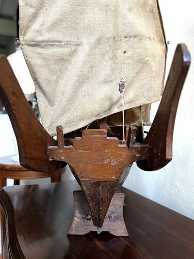 Maquette de jonque chinoise fin XIXème-début XXème siècle.