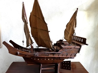 Maquette de jonque chinoise fin XIXème-début XXème siècle.