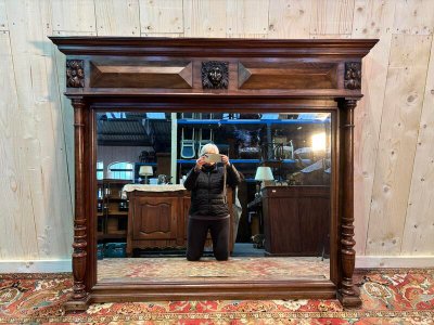 Napoleon III walnut mirror