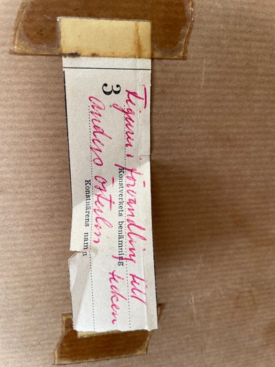COBRA-Gemälde signiert Anders Osterlin ( 1925 - 2011) und datiert 1953.