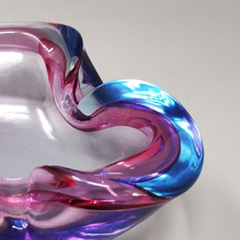 1960 Beautiful blue and pink tote by Flavio Poli for Seguso