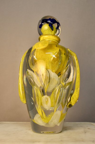 Flacon en verre soufflé Par Jean Claude Novaro (1943-2014)