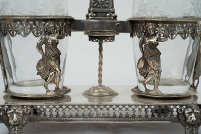 Empire silver oil cruet, France, early 19th century.