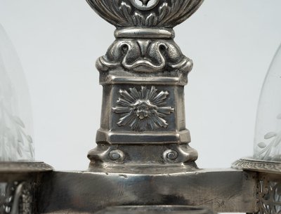Empire silver oil cruet, France, early 19th century.