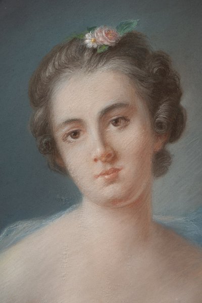 Paire de pastels anciens, France, XIXe siècle.