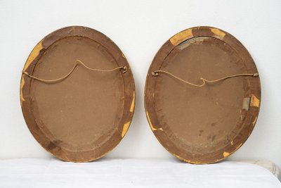 Paire de pastels anciens, France, XIXe siècle.