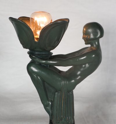 Veilleuse Songe Max Le Verrier époque Art Déco