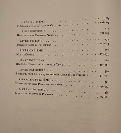 Livre 'Les Métamorphoses d'Ovide' illustrations Picasso éditions Skira vers 1970