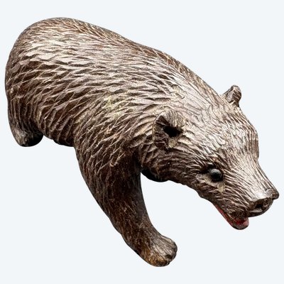 ORSO IN LEGNO INTAGLIATO
