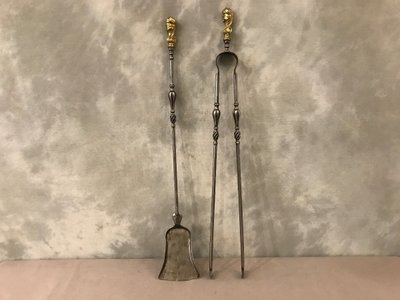 Beautiful set of 19th century iron and bronze mantels