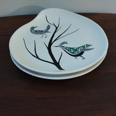 Grande assiette en forme libre, design organique - 1960 - Epoque vintage