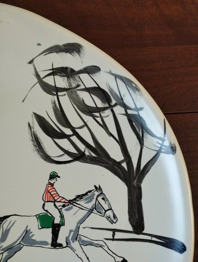 Grande assiette en forme libre, design organique - 1960 - Epoque vintage