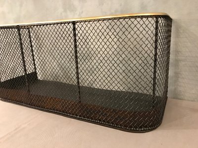 Iron and brass grill mantel from the 19th century