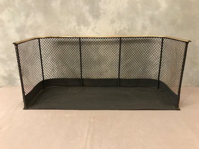 Iron and brass grill mantel from the 19th century