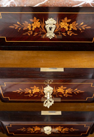 Commode ancienne Napoléon III, France, XIXe siècle.