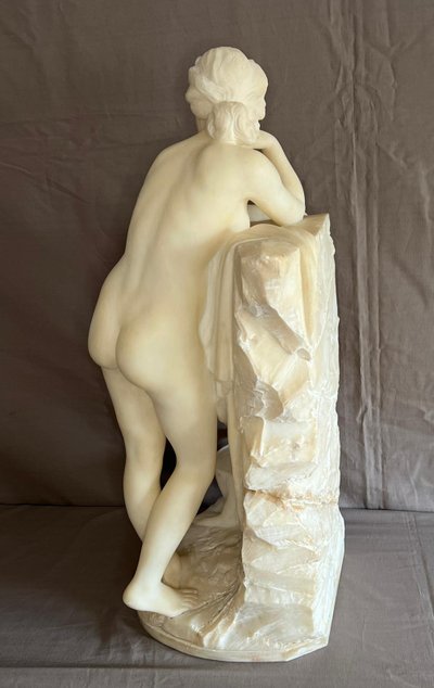 Skulptur aus Carrara-Marmor von FIASCHI EMILIO 19. Jahrhundert