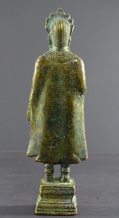 Thailand, Early 20th century, Lobpuri Kingdom Style, Bronze Buddha Statue.
