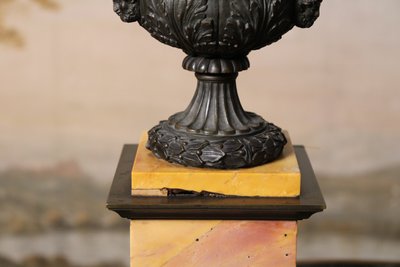 Paire de vases Medicis en bronze patiné, XIXème siècle
